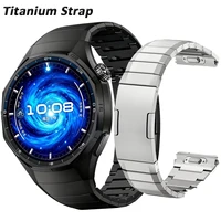 Correa de titanio de lujo sin huecos para Huawei Watch GT 6 Pro, pulsera de reloj de 46mm para hombre, Correa de liberación rápida para Huawei GT6 Pro