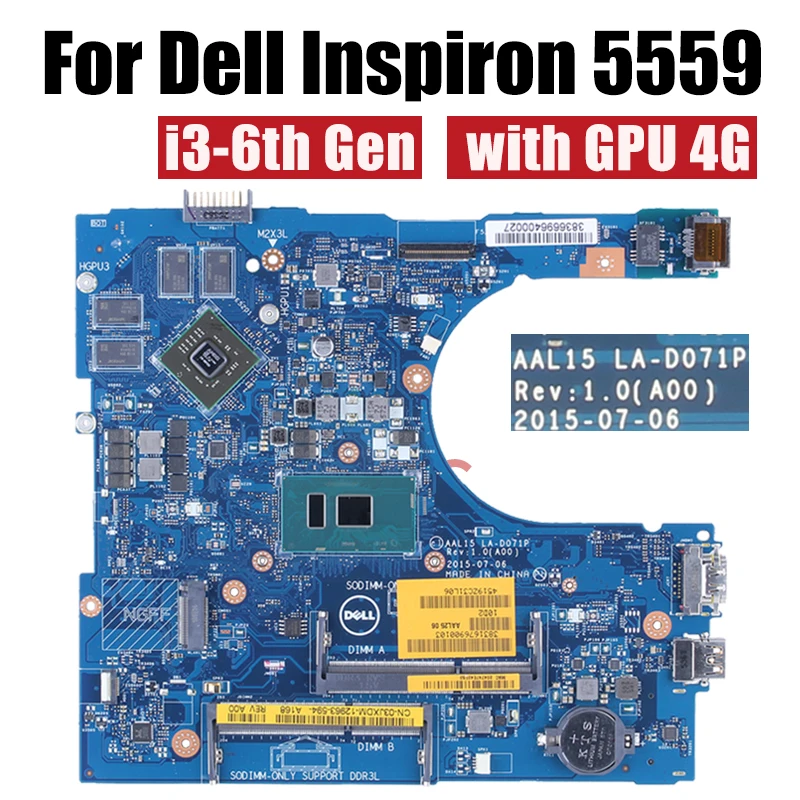 Dell inspiron-5759ラップトップマザーボード,5459インチ,5559モデルLA