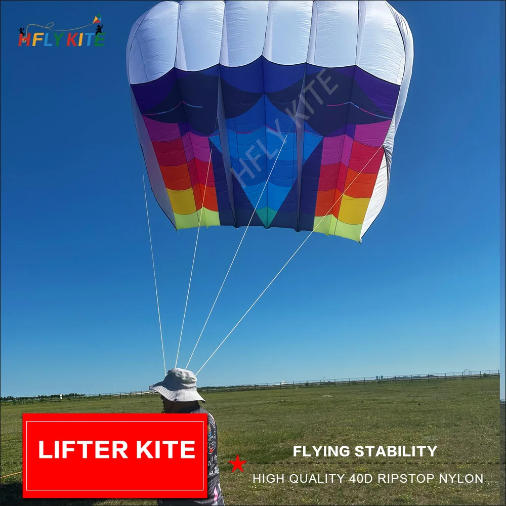 HFLYKITES new arrival lifter kite  Parafoil  pilot  kite 12sq.m 18sq.m 22 sq.m   40d ripstop nylon