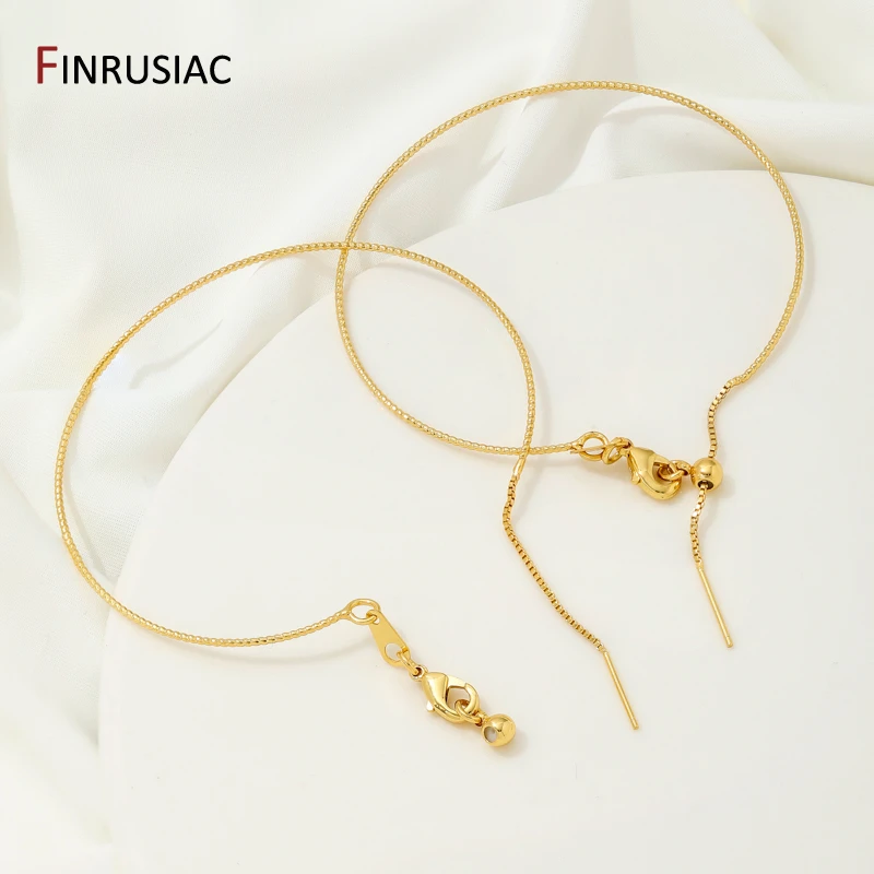 18K Gold Plated Brass Batch Flower Line Bracelet Adjustable Beaded Universal Bracelet DIY Handmade Bracelet Making Accessories