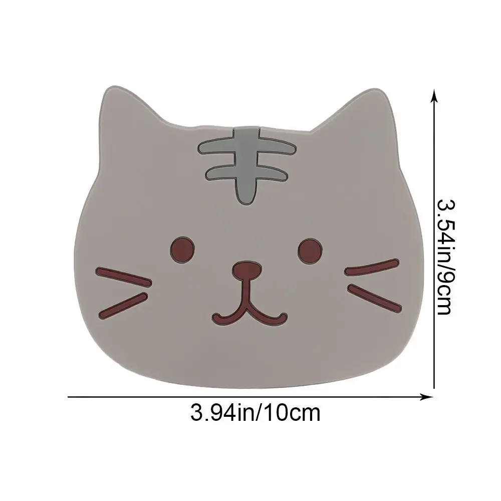 Portabicchieri in silicone antiscivolo a forma di gatto, caffè, tè, bevande, sottobicchiere per cartoni animati, supporto per bevande calde,