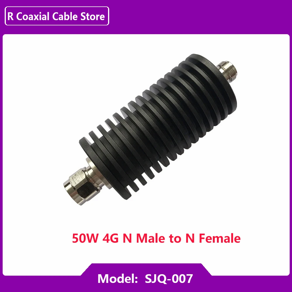 RF Accessories Frequency DC-3GHz 4GHz 50W N JK Coaxial Fixed RF Attenuator 1-40DB Fixed Coaxial Attenuation