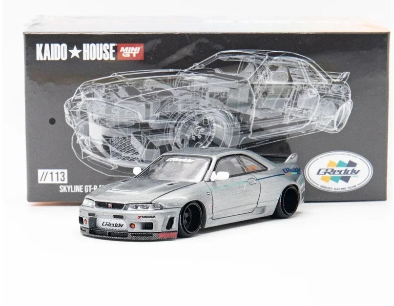 

** Чейз ** Kaido House x MINI GT 1:64 (R33) Greddy GR33 V1 литая модель автомобиля