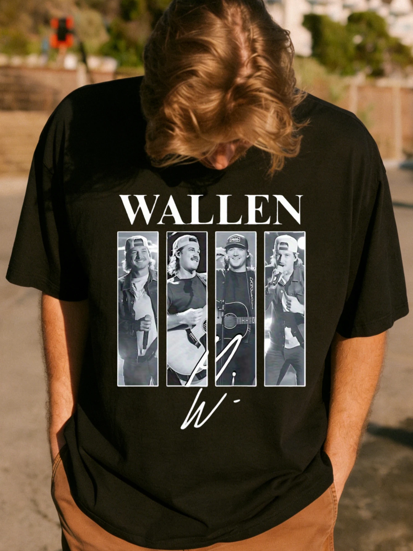 

Mens Streetwear Oversized Cotton Wallen Graphic Printed Short Sleeve T Shirt - Summer Casual for Men