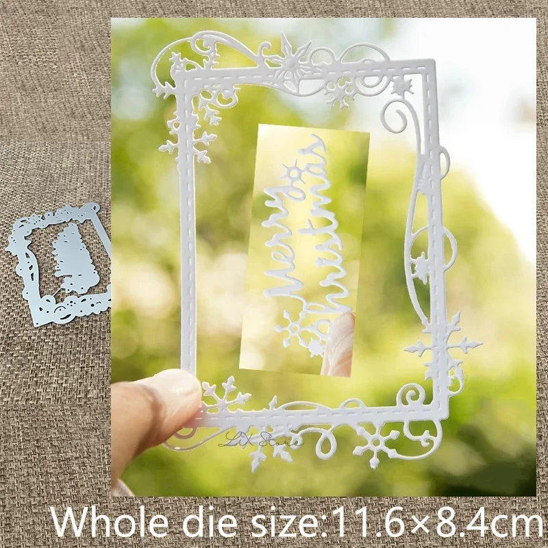 

New Design Craft Metal stencil mold Cutting Dies snowflake frame decoration scrapbook die cuts Album Paper Card Craft Embossing