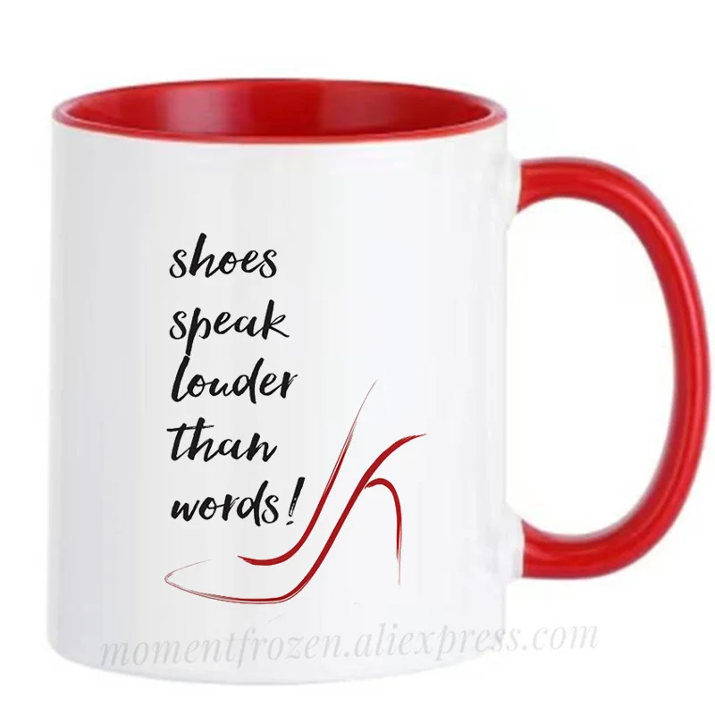 High-heeled Shoes Girls Wife Girlfriend Mugs Office Lady Coffee Cups for Women Milk Drinkware Coffeeware Lover Valentines Gifts