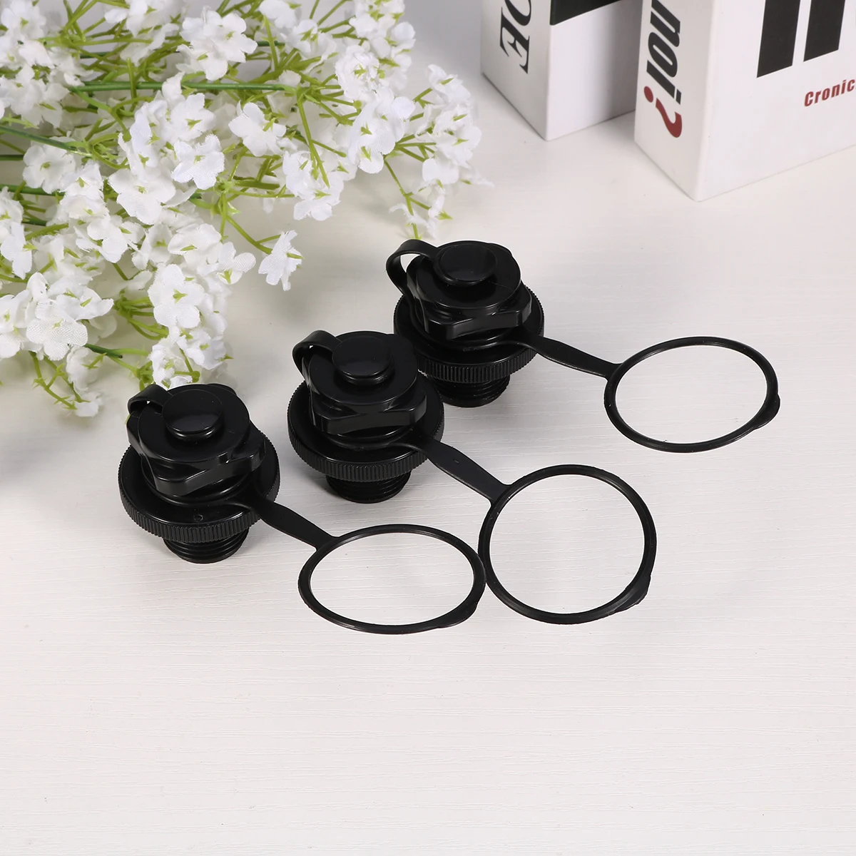 

8 Pcs Gas Valve Screw Nozzle Inflatable Boat Boston One-way for Kayak Octagonal Marine