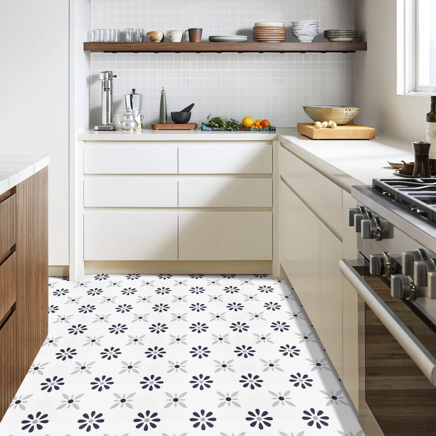 

10 Pcs Peel and Stick Floor Tiles, Vinyl Flooring 7.9 x 7.9 inch Self Adhesive Waterproof Flooring Planks,Waterproof and Non-Sli
