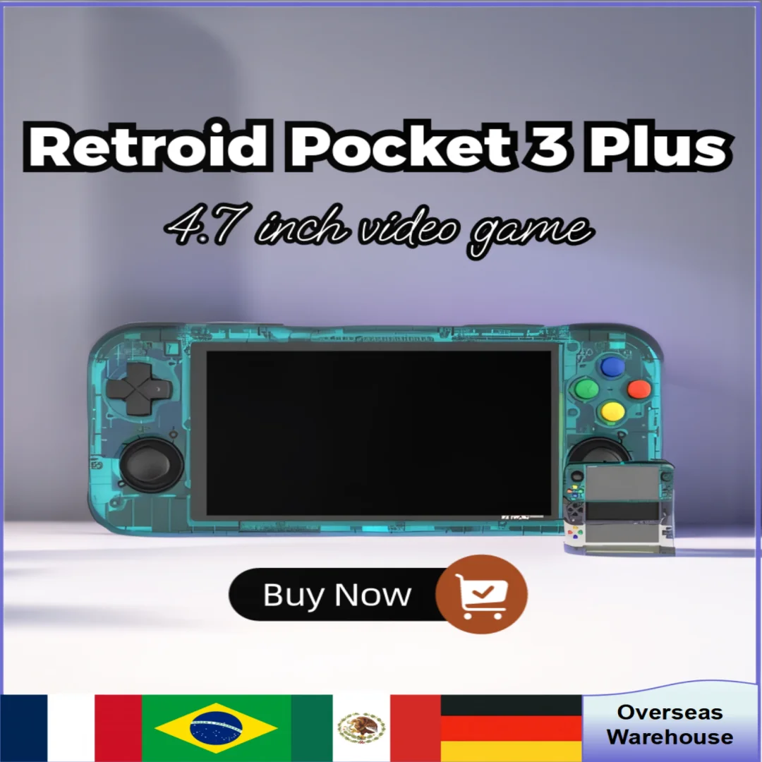 

Retroid Pocket 3 Plus Handheld Retro Game 4g+128gb Portable Console Android 11 4.7 Inch Video Game Hd Ps2 Psp Gift Birthday Gift