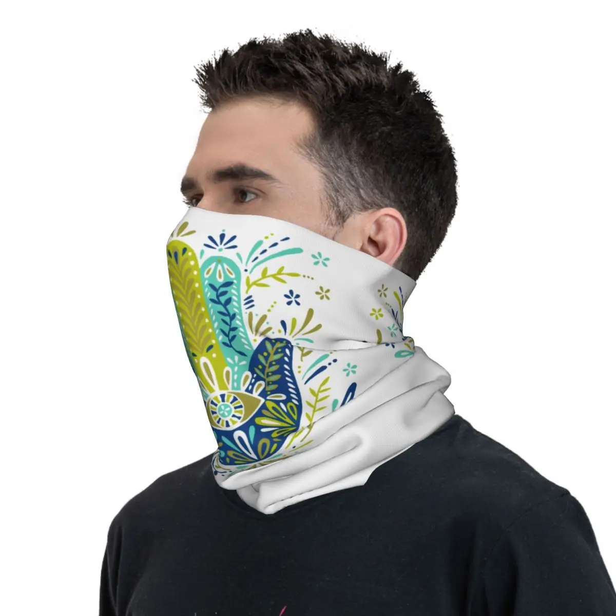 カスタムハムサハンド邪視除けバンダナネックゲイター防風フェイススカーフカバー男女兼用お守り部族文化ヘッドバンドチューブ