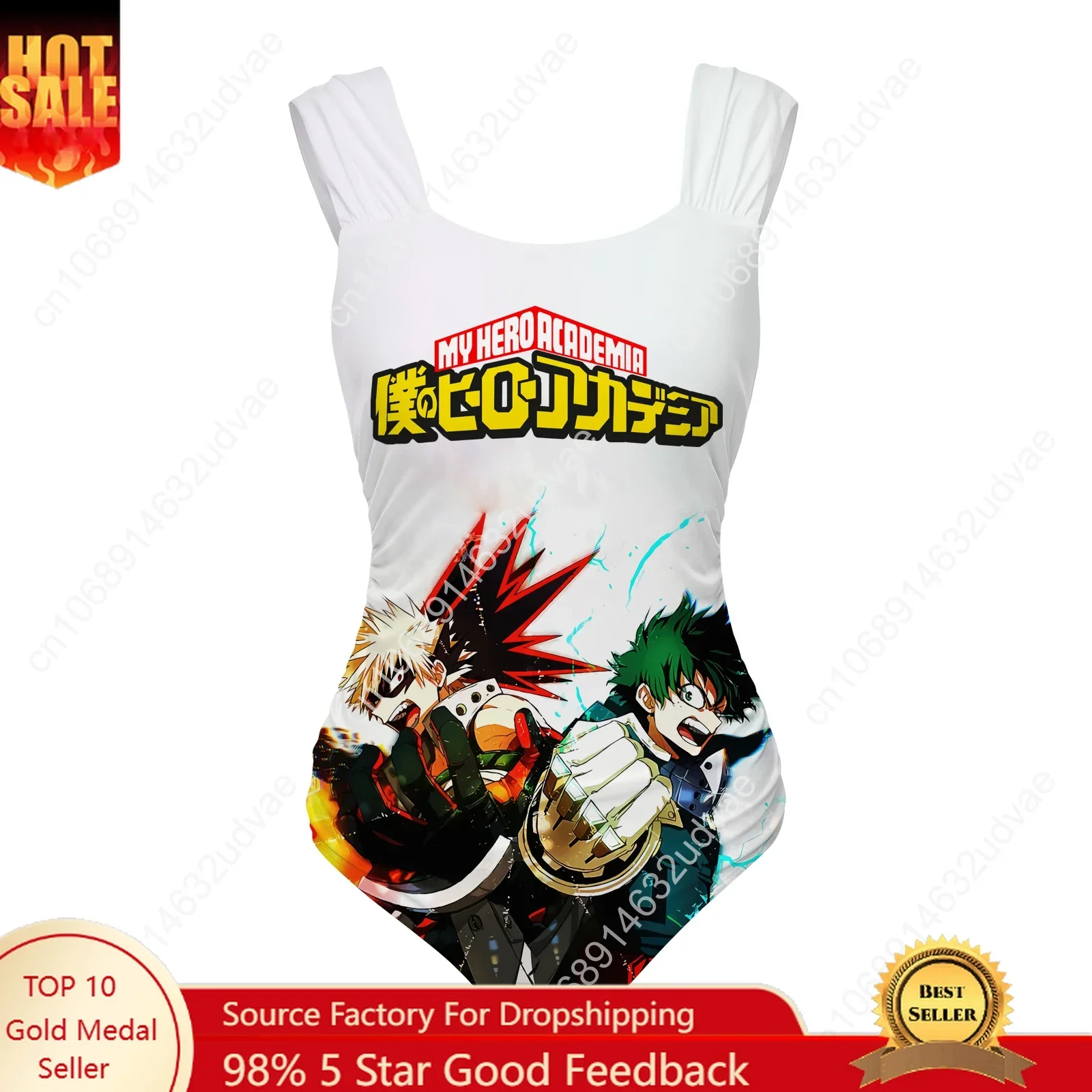 

My Hero Academia Swimsuit Wide Strap Women Bathing Suits Personalized Swimwear Pool Party Sexy Bikini Custom Beachwear