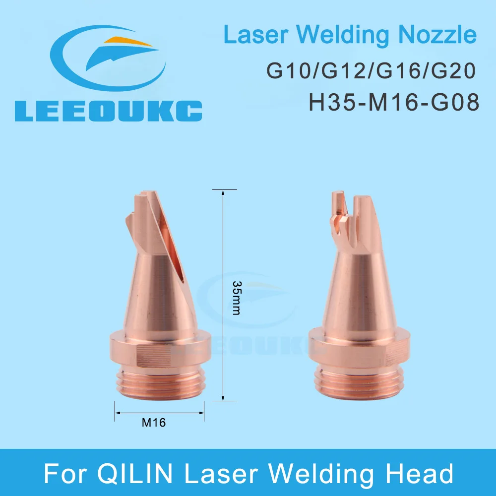 LEEOUCK QILIN Laser Welding Nozzle Thread M10 M16 Hand-held Copper Welding Nozzles For QILIN Fiber Laser Welding Machine