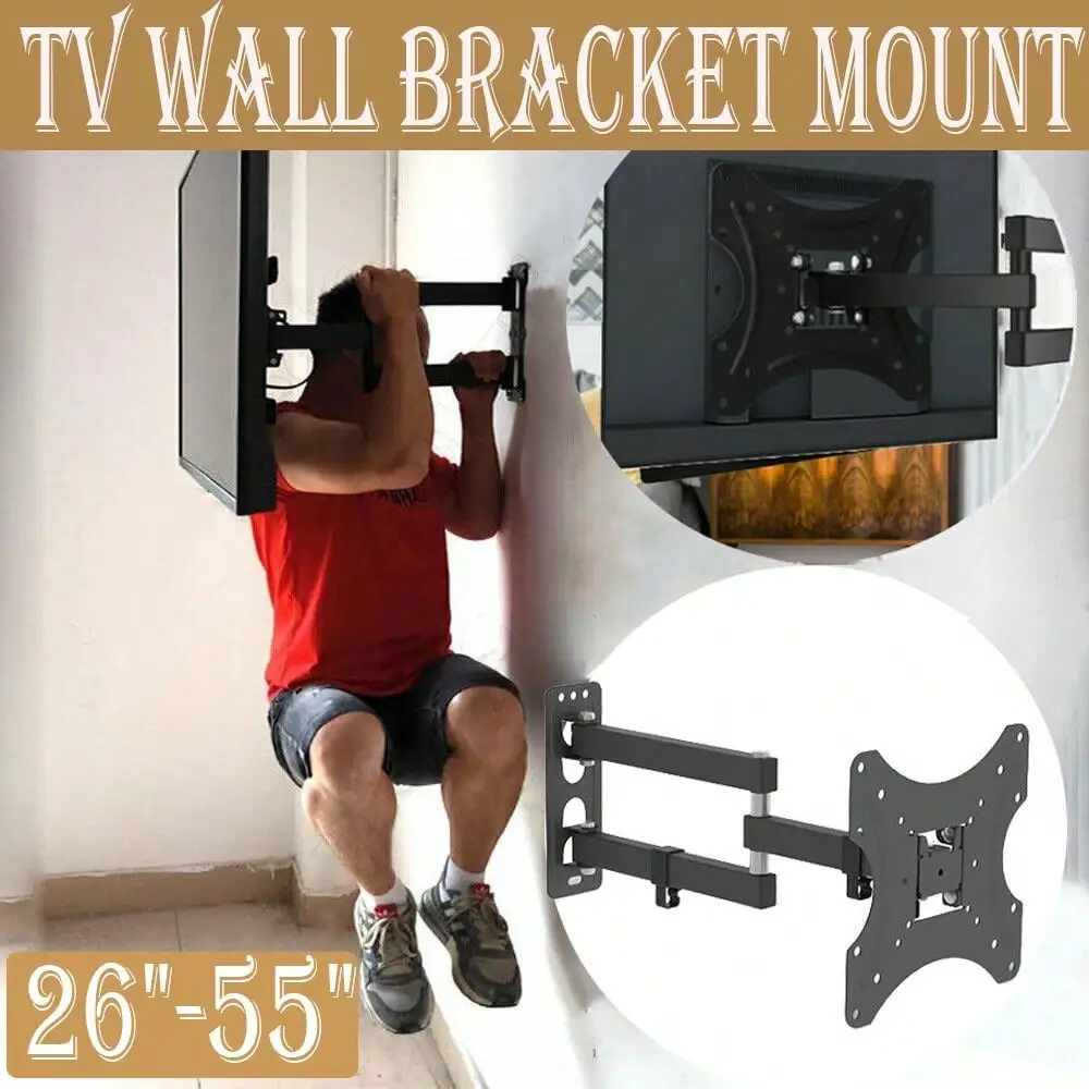 

Full Motion TV Wall Mount - Fits 17-42" TVs/Monitors, 55Lbs Max, Articulating Arm, VESA 200x200mm