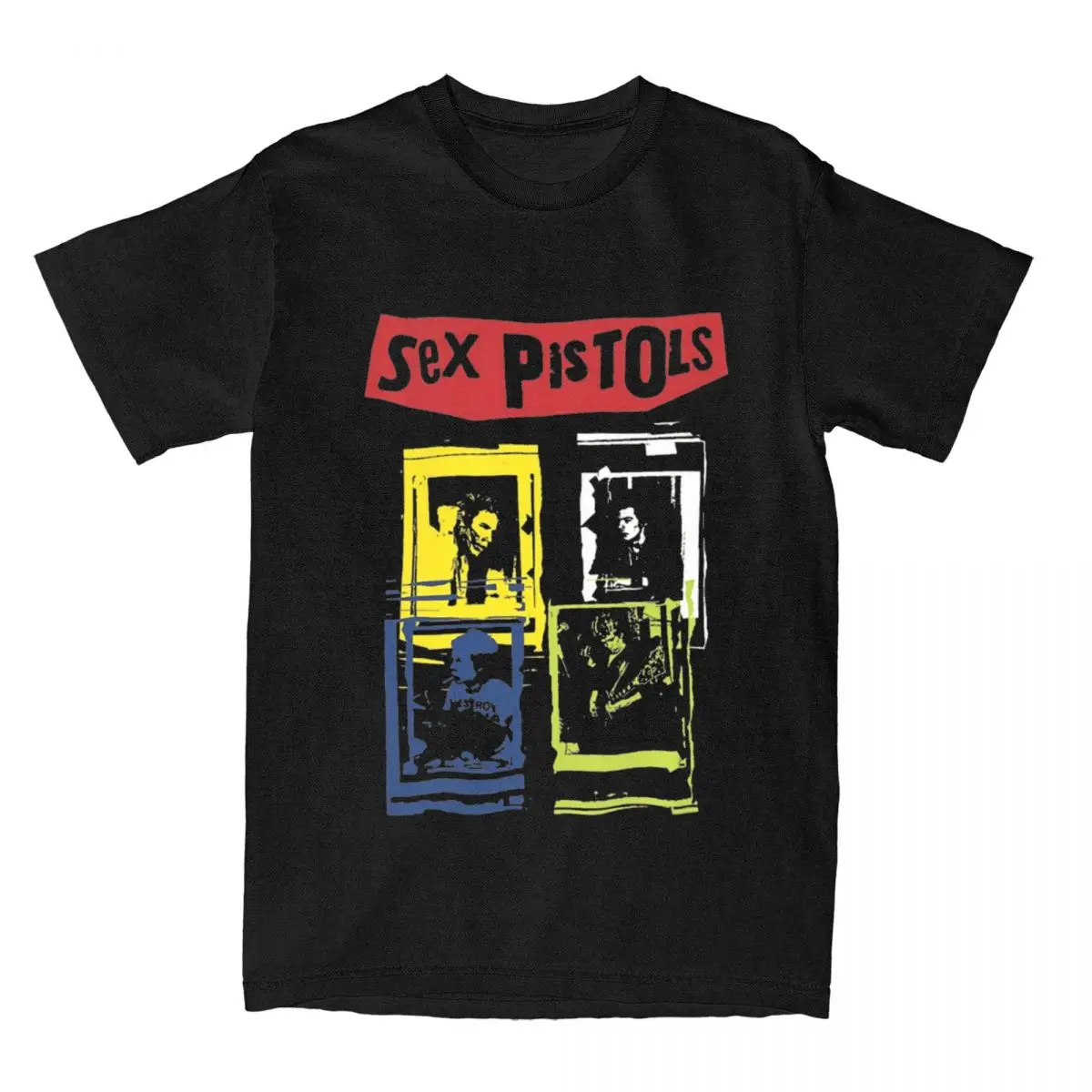 Hipster The Sex Pistols Runk Rock Band T-Shirts for Men Women Cotton Tees Shirt 4XL 5XL 6XL Clothes