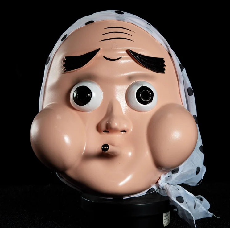 

Маска для косплея на Хэллоуин, забавный пластиковый платок с кривым ртом