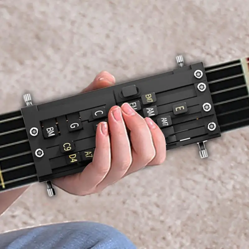 Strumenti per l'apprendimento della chitarra Accessori per chitarra per principianti Allenatore di chitarra compatto e pressa per accordi per gli appassionati di chitarra