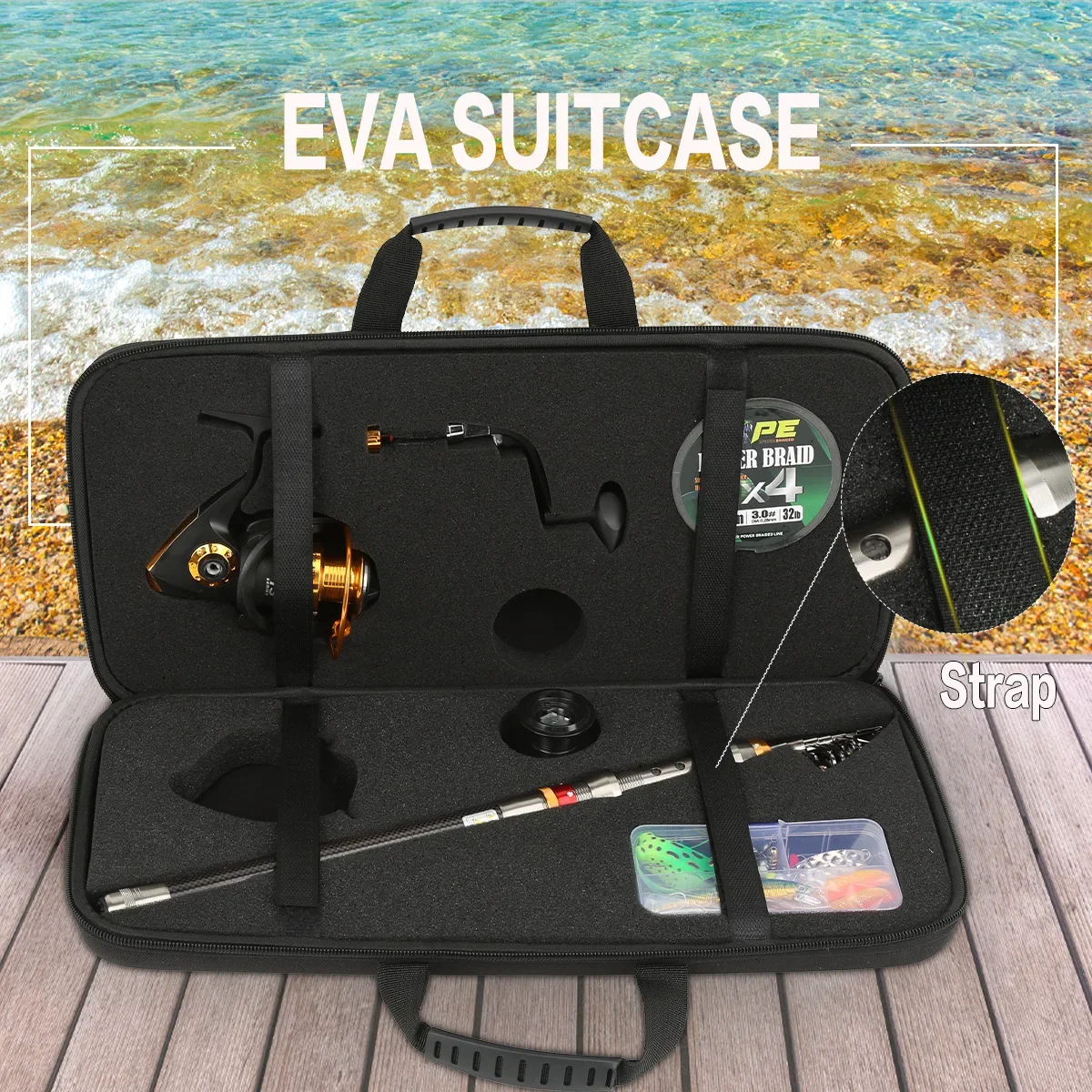 

Карбоновая выдвижная удочка Luya, портативный дорожный набор снастей для морской рыбалки, удочка для дальнего заброса, портативные рыболовные снасти