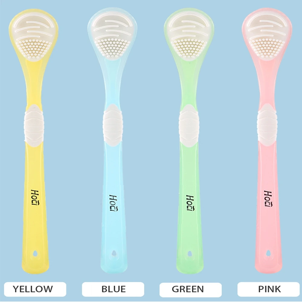ใหม่คู่แปรงทําความสะอาดลิ้นสําหรับทําความสะอาดลิ้นเครื่องมือดูแลช่องปากซิลิโคนเครื่องขูดลิ้นแปรงสีฟัน Fresh Breath