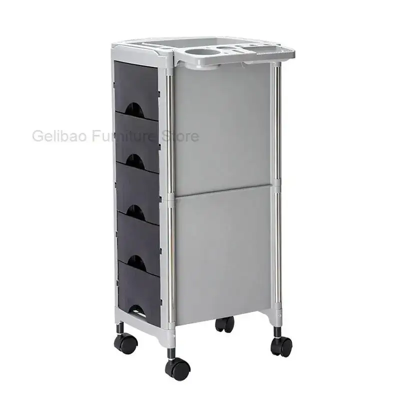 Hair Trolley Aesthetic Furniture Tattoo Cart Lash Pedicure Beauty Esthetician Auxiliary Car With Wheels Organizer Spa