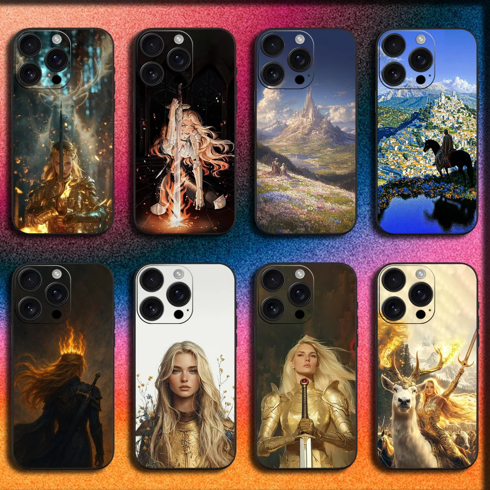 

T-Throne Of Glass Aelin Galathynius Phone Case For iPhone 16,15,14,13,12,11,Pro,XS,Max,XR,Plus,SE,Mini Soft Black Cover