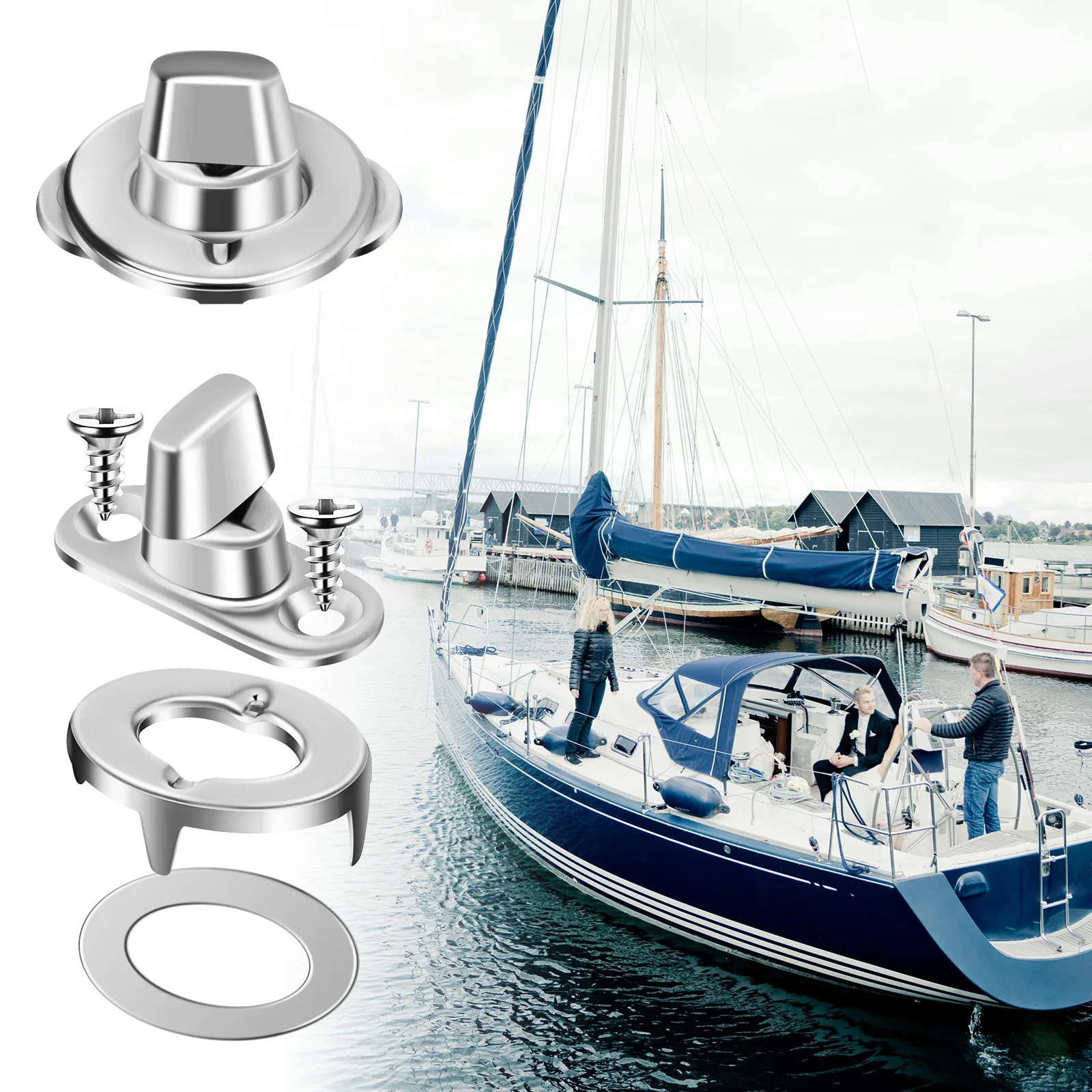 20 مجموعات قماش القنب جروميت السحابات بدوره زر السحابات العيينة تصاعد مسامير لقماش البحرية بدوره أزرار السحابات #1