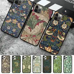 TOPLBPCS William Morris Strawberry Thief Cassa Del Telefono per iPhone 11 12 13 Mini Pro Max 8 7 6 6S Plus X 5 SE 2020 XR XS Funda Caso