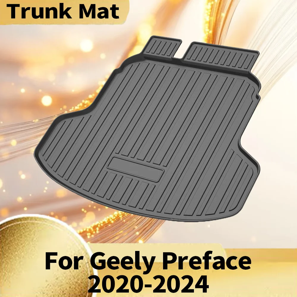 

For Geely Preface 2020-2024 Auto Car Cargo Liner All-Weather TPE Non-slip Trunk Mat Waterproof Tray Trunk Carpet Accessory