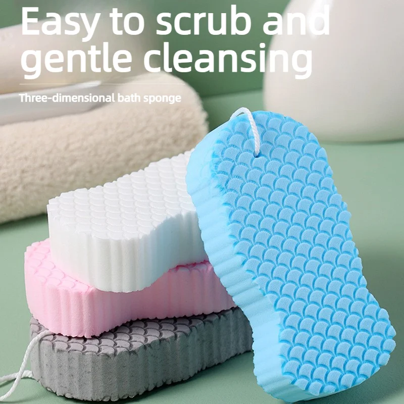 3d Soft Exfoliating Bath Sponge Skin Friendly Body Scrub Sponge Dead Skin Remover Shower Accessory For Smooth Radiant Skin