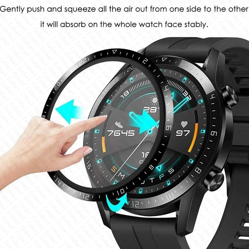 Protecteur d'écran en verre souple pour Huawei Watch GT 3 2 GT3 GT2 Pro, 46mm 42mm, bracelet de protection pour montre intelligente, accessoires