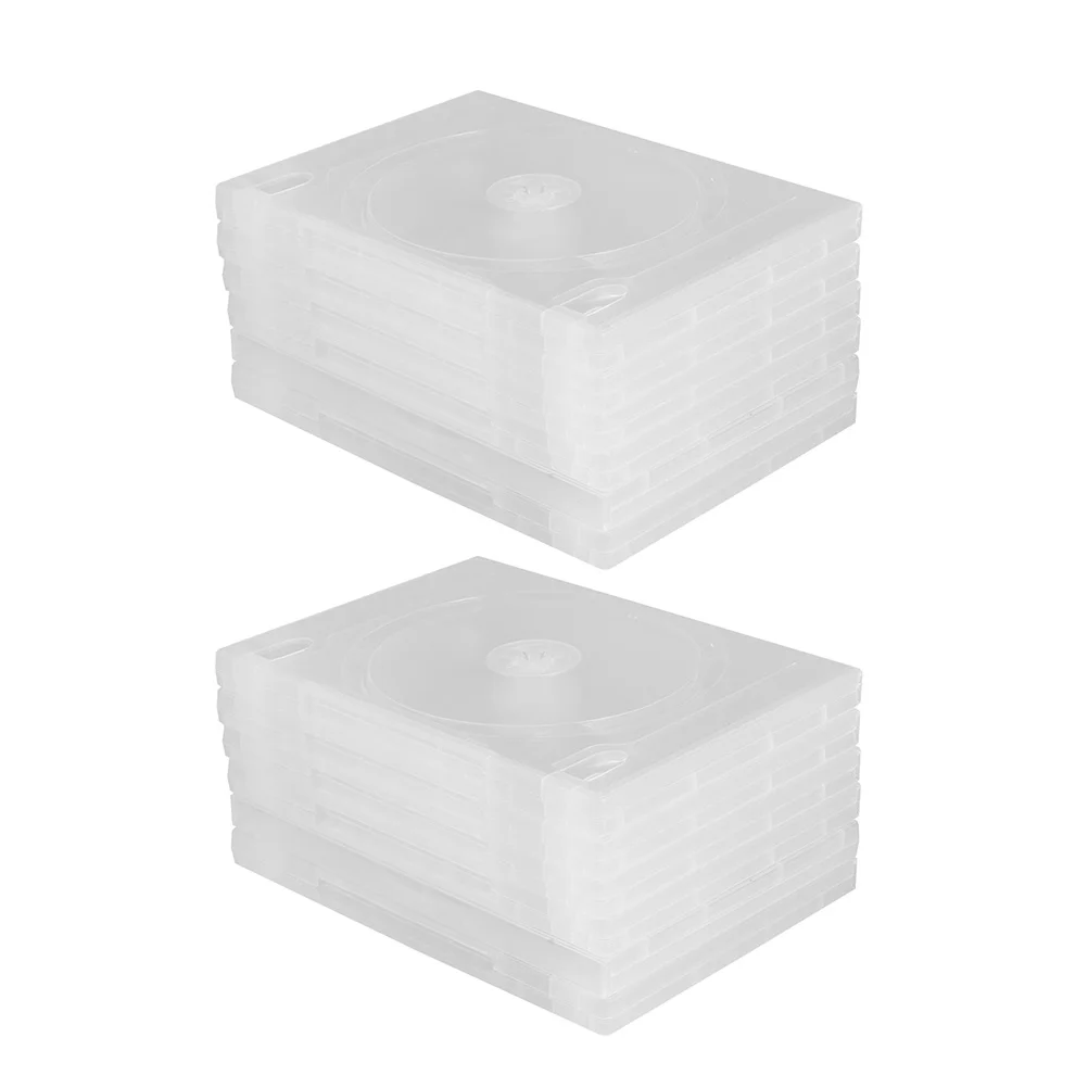 

12 Pcs CD Case DVD Organizer Storage Box Plastic Clear Holder Fits Movies Music Games Collectors Gifts Home Furniture