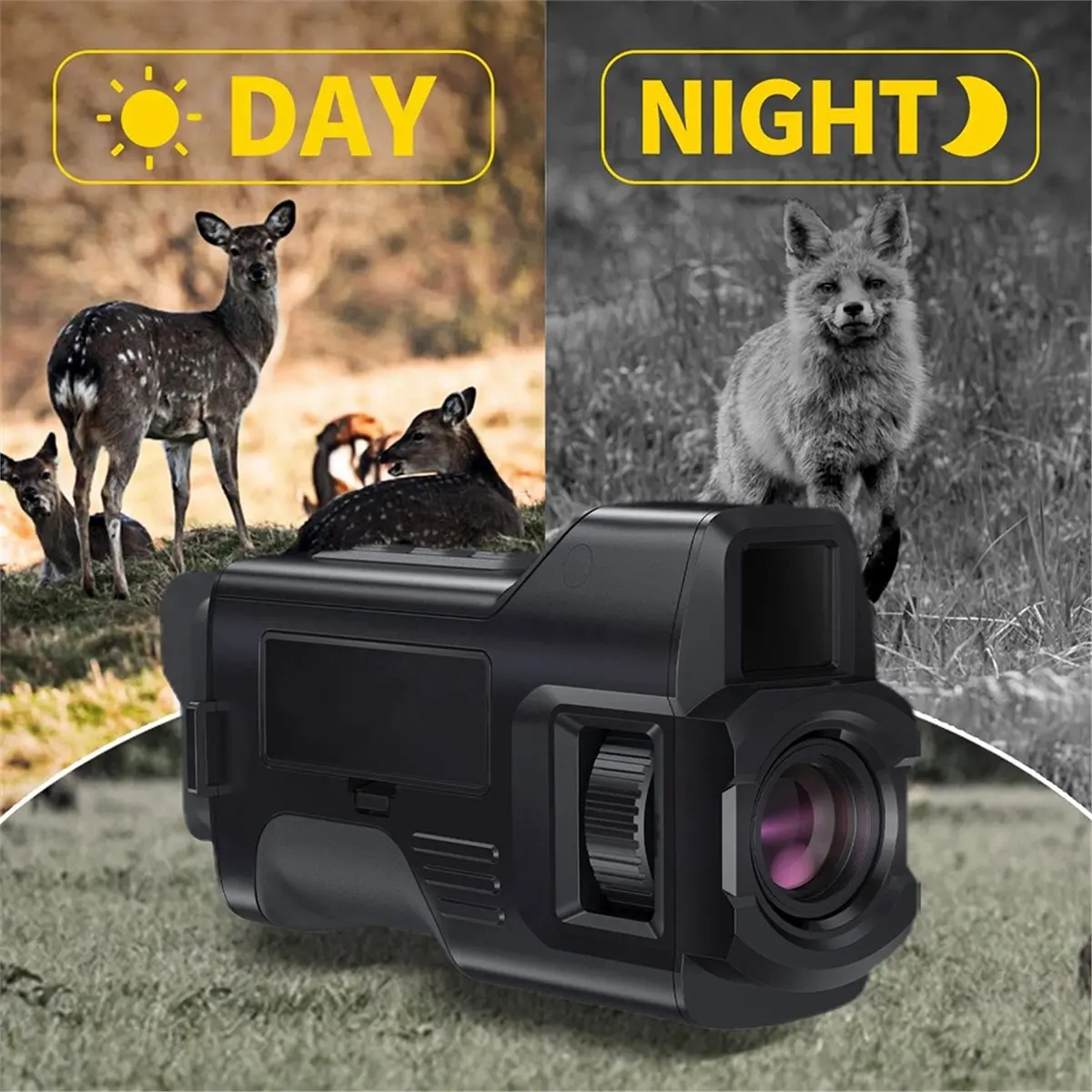 Telescope 4K HD Monocular Night Vision Goggles 6X Digital Zoom 300m Camping Scope Day and Night Dual Use