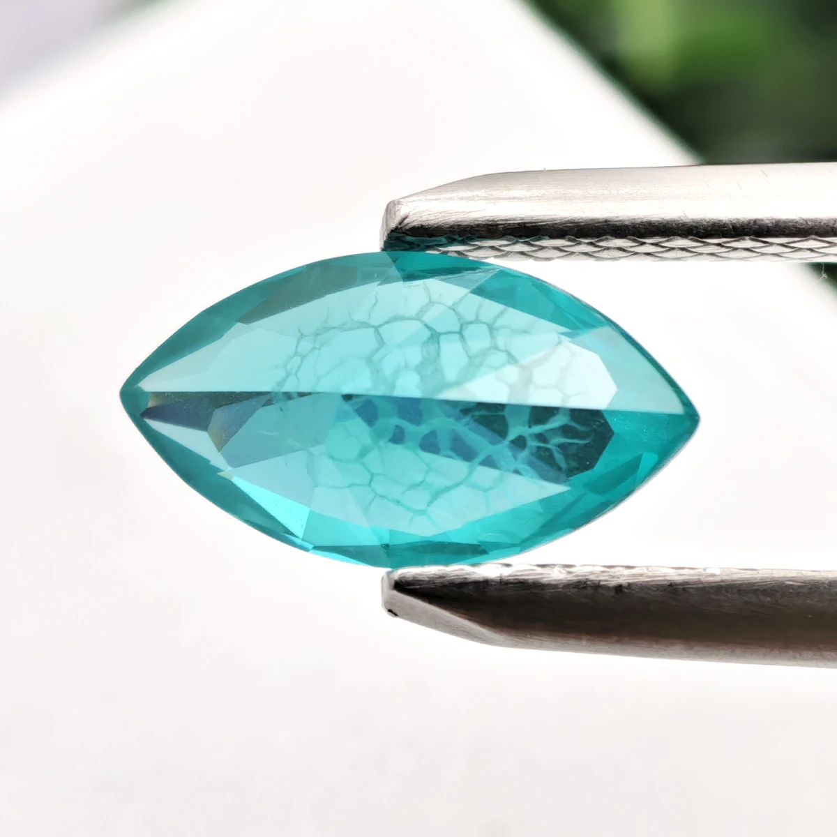 Top Paraiba Crushed Ice Cotton Special Style Marquise Cut Yttrium Aluminium Garnet YAG Loose Gemstones With AGL Certificate 4