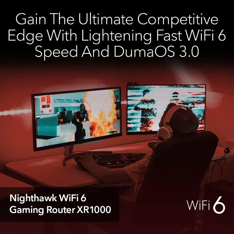 WiFi 6 Router (XR1000) 6-Stream AX5400 Wireless Speed (up to 5.4Gbps) | DumaOS 3.0 Optimizes Lag-Free Server Connections