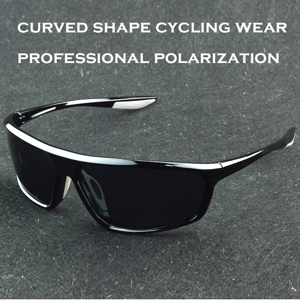 

Clara Vida Sport Cycling Fishing Driving Black Curved UV400 Polarized Sunglasses