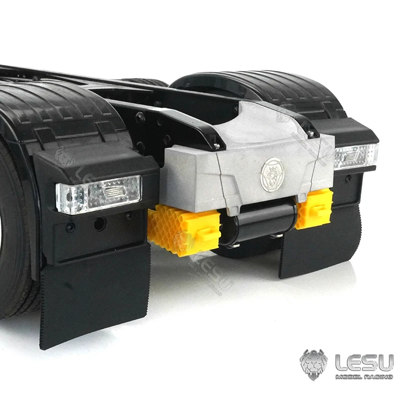 LESU G-6058 pasuje do Tamiya R470 R620 1/14 RC ciągnik ciężarowy tylny zderzak belka tylna skrzydło zestaw metalowe części zamienne
