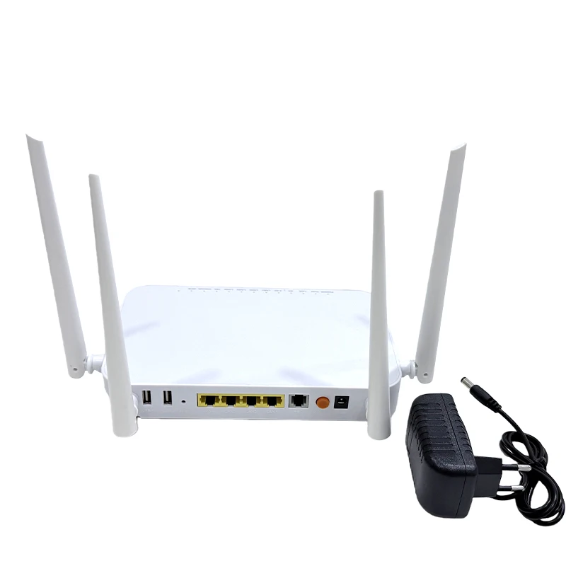 4GE PT939G XPON ONU Fiber Router 4GE 2USB TEL HGU WIFI 2.4G&5G Dual Band ONT EPON/GPON English version GPON Optical Fiber Router