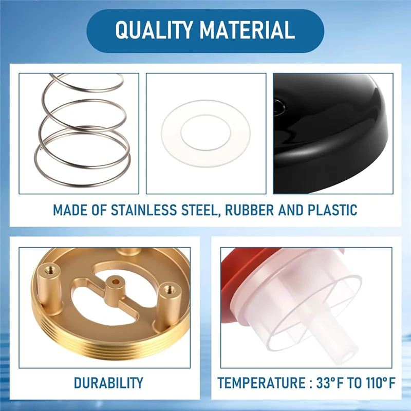 Kit di riparazione dell'interruttore a vuoto a pressione HW 720A e kit di riparazione del cofano compatibile con l'interruttore dell'aspirapolvere a pressione da 1/2”, 3/4”, e 1"