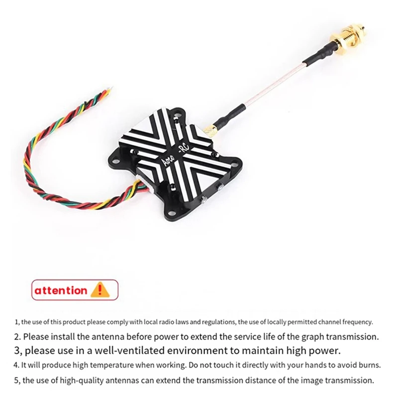 For Aocoda RC 1.6W VTX 3016 5.8G 40CH 25/200/800/1000/1600MW For FPV RC Drone Helicopter Easy Install Easy To Use