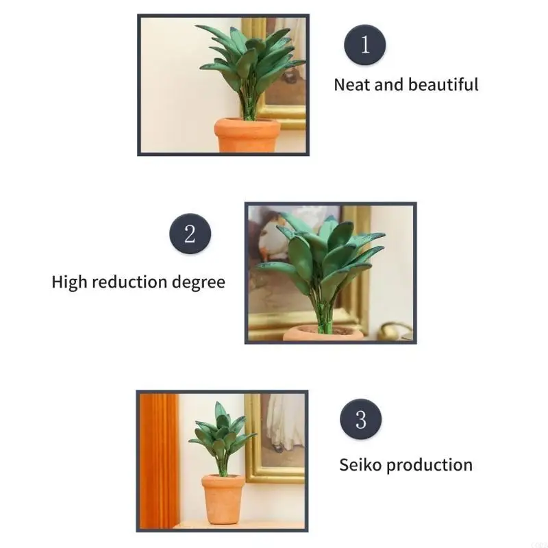 

Миниатюрные зеленые горшечные кукольные домохозяйки