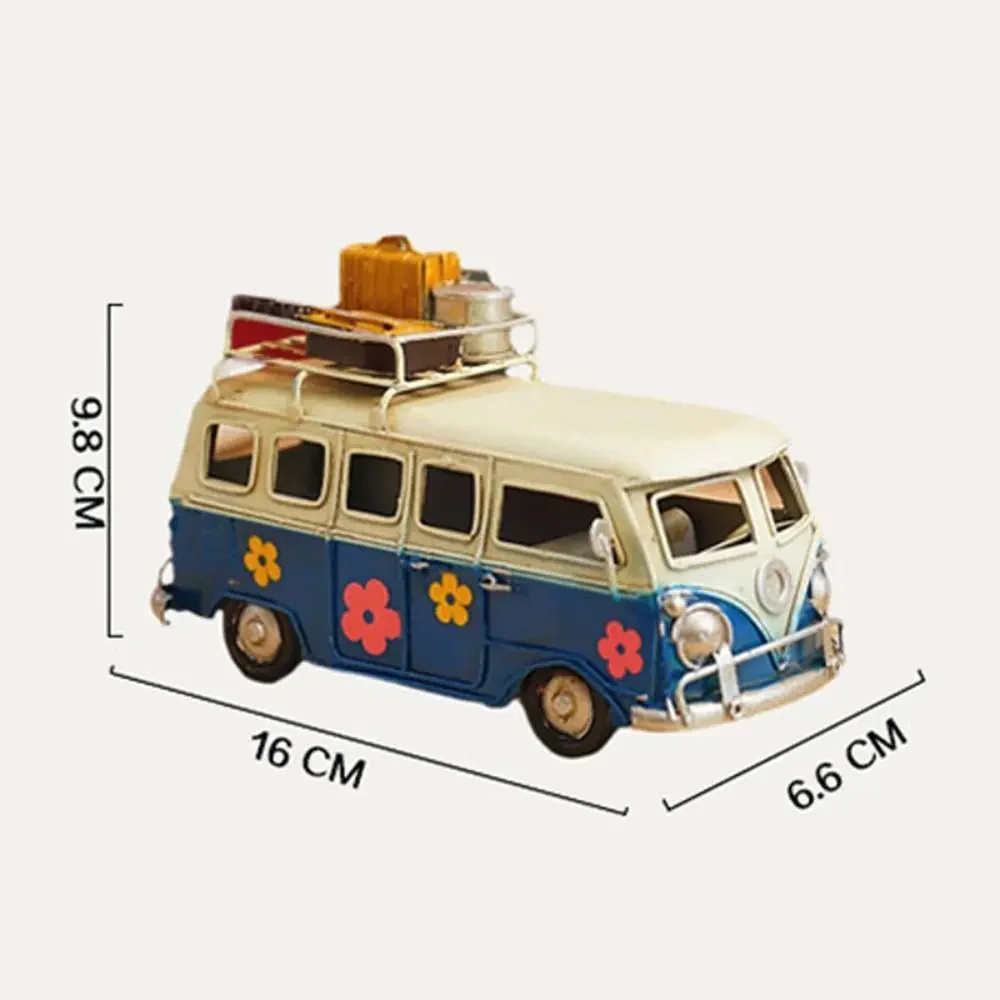 Grande modello Camper nuovo Retro Desktop decorazione Camper Van modello regalo metallo ferro arte Bus salvadanaio fotografia puntelli