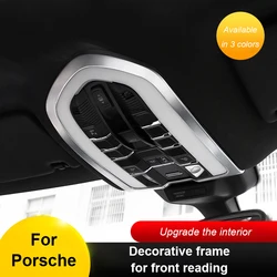 For Porsche All Series Cayenne Macan Panamera Car Roof Reading Light Control Frame Sticker Interior Trim Styling Accessories