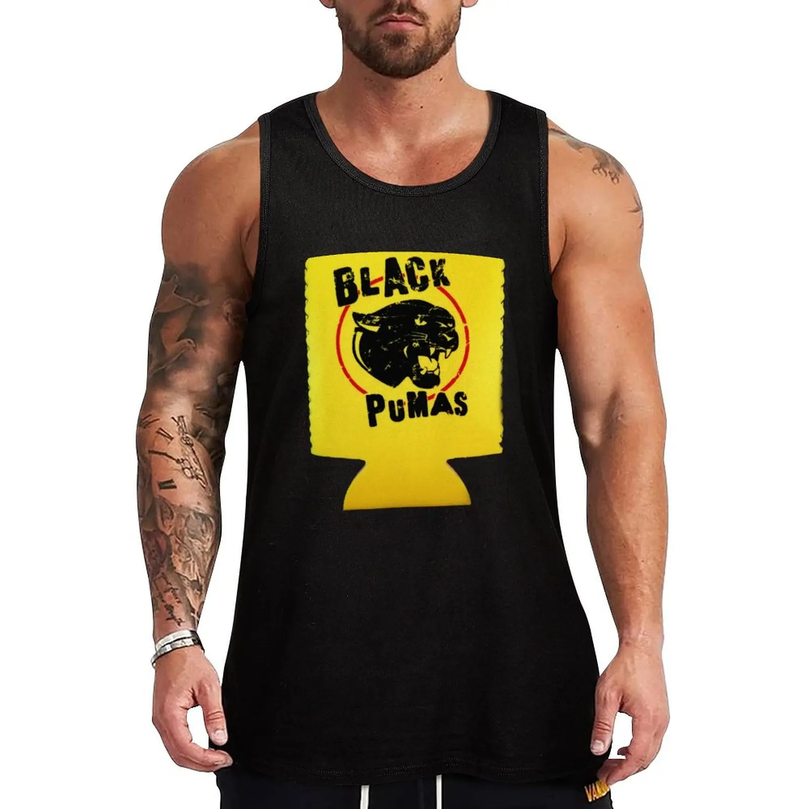 

black pumas maskes Tank Top man sexycostume mens designer clothes