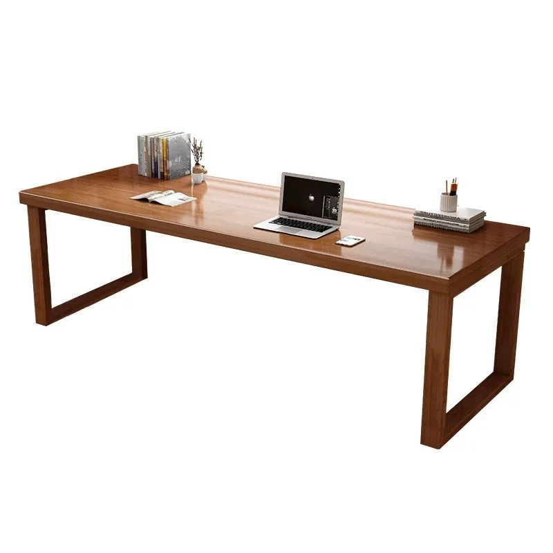 

All solid wood large desk, living room long table, simple household double learning writing table, simple