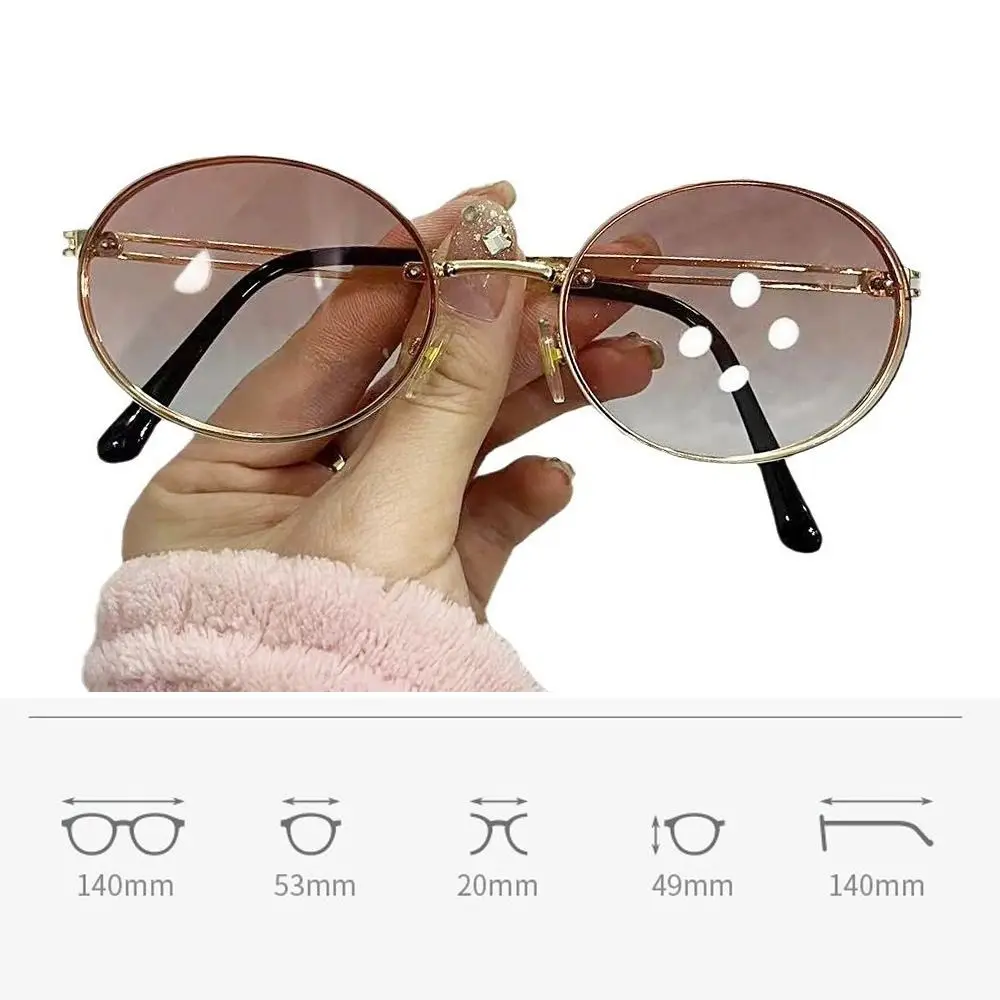 نظارات شمسية بإطار بيضاوي عتيق ، نظارات واقية للأشعة تحت البنفسجية ، ديكور خارجي ، ظلال معدنية سوداء ، نظارات قيادة