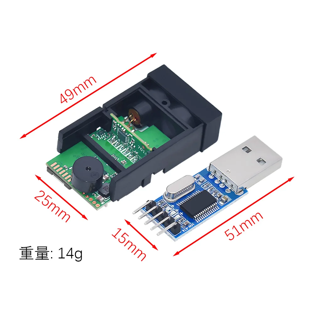 50m/164ft Laser Distance Measuring Sensor Range Finder Module Low cost Diastimeter Single & Continuous Measurement