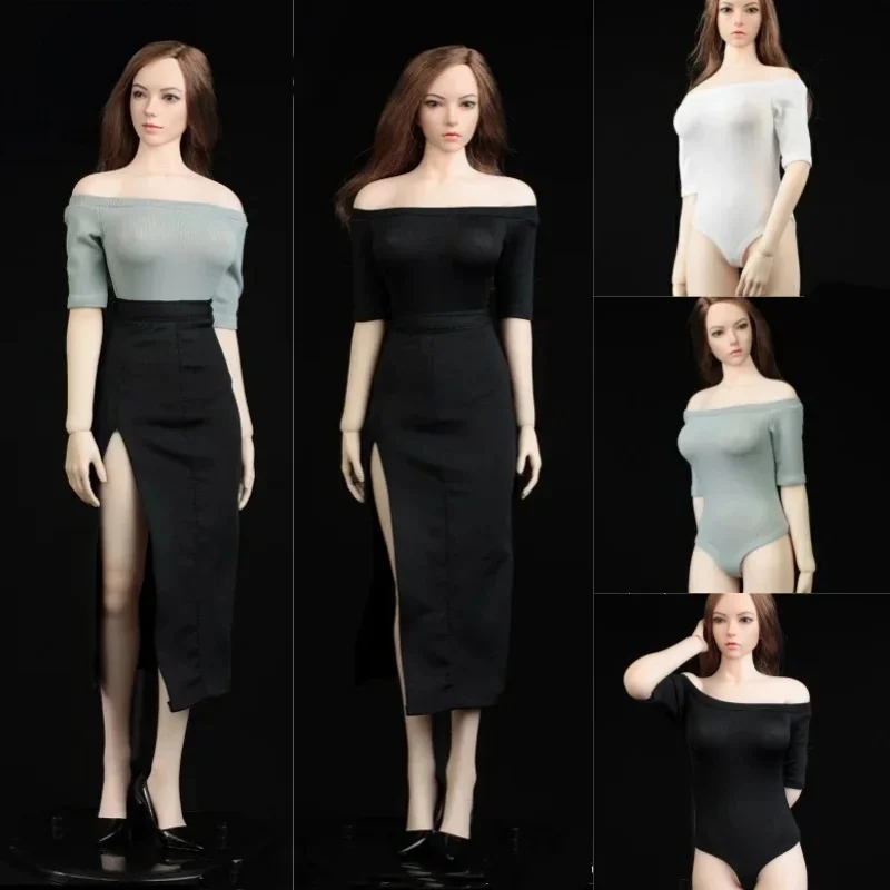 VORTOYS V1020 1/6 Female One Shoulder Mid Sleeve jumpsuit Model Fit 12inch Action Figure Body Dolls Toys