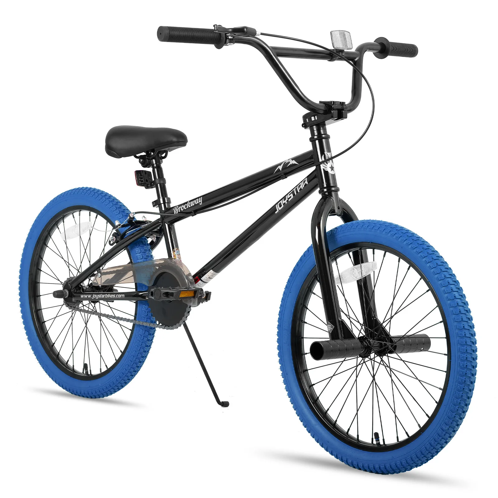 JOYSTAR Freestyle BMX-fietsen voor kinderen 20" 24" kinderfietsen voor 6-14 jaar jongens, meisjes en beginners-niveaufietsen 2 haringen, blauw