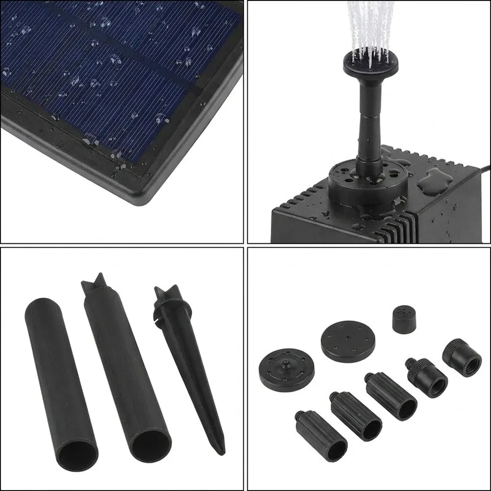 Black Submersible Fountain Pump Submersible Outdoor Fountain Pump Easy Installation Efficient Water Flow Low Maintenance Design