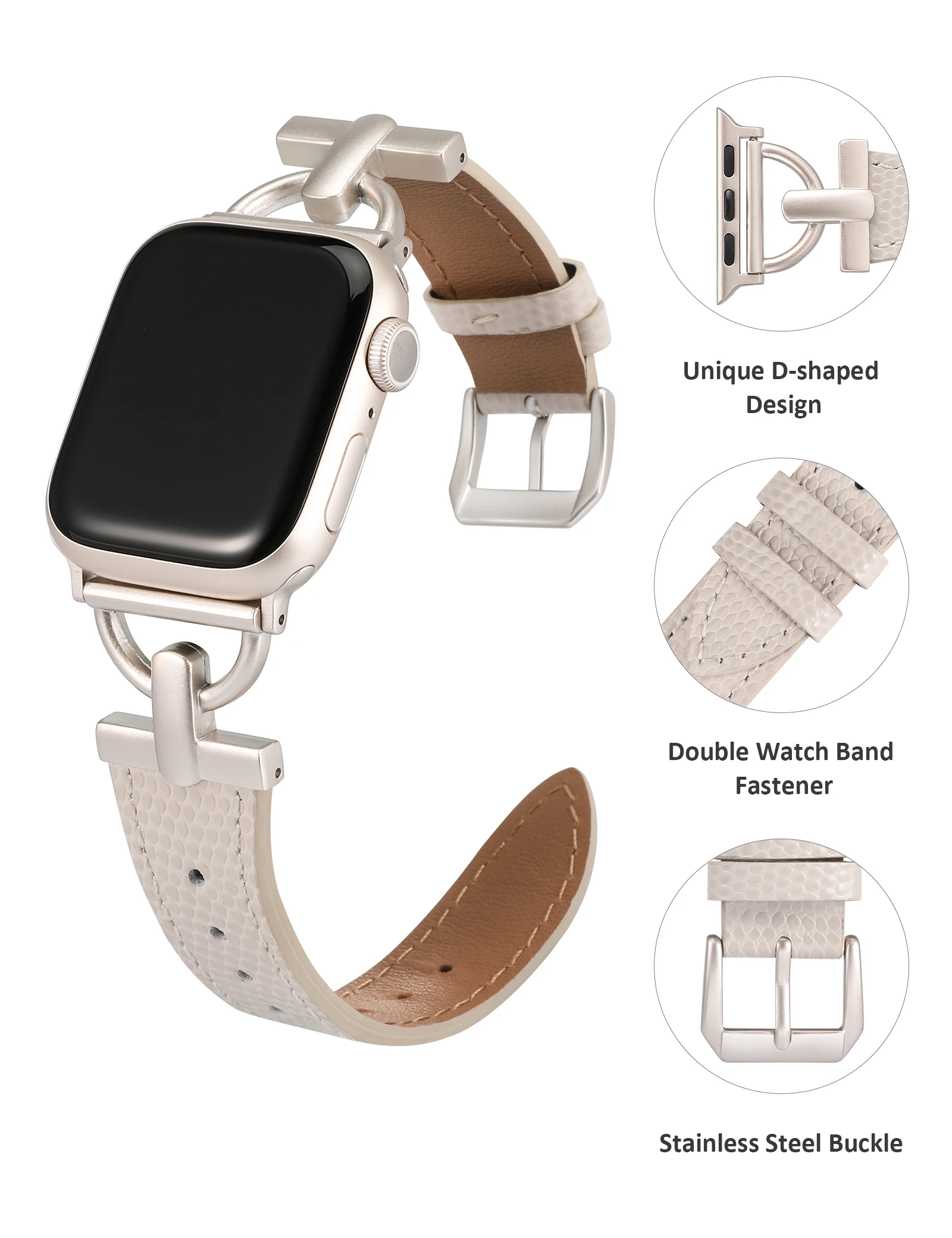 TOYOUTHS Leather Band for Apple Watch Band Women 41mm 40mm 38mm Dressy Fancy Luxury Strap for iWatch 9 8 7 6 5 4 3 2 1 SE