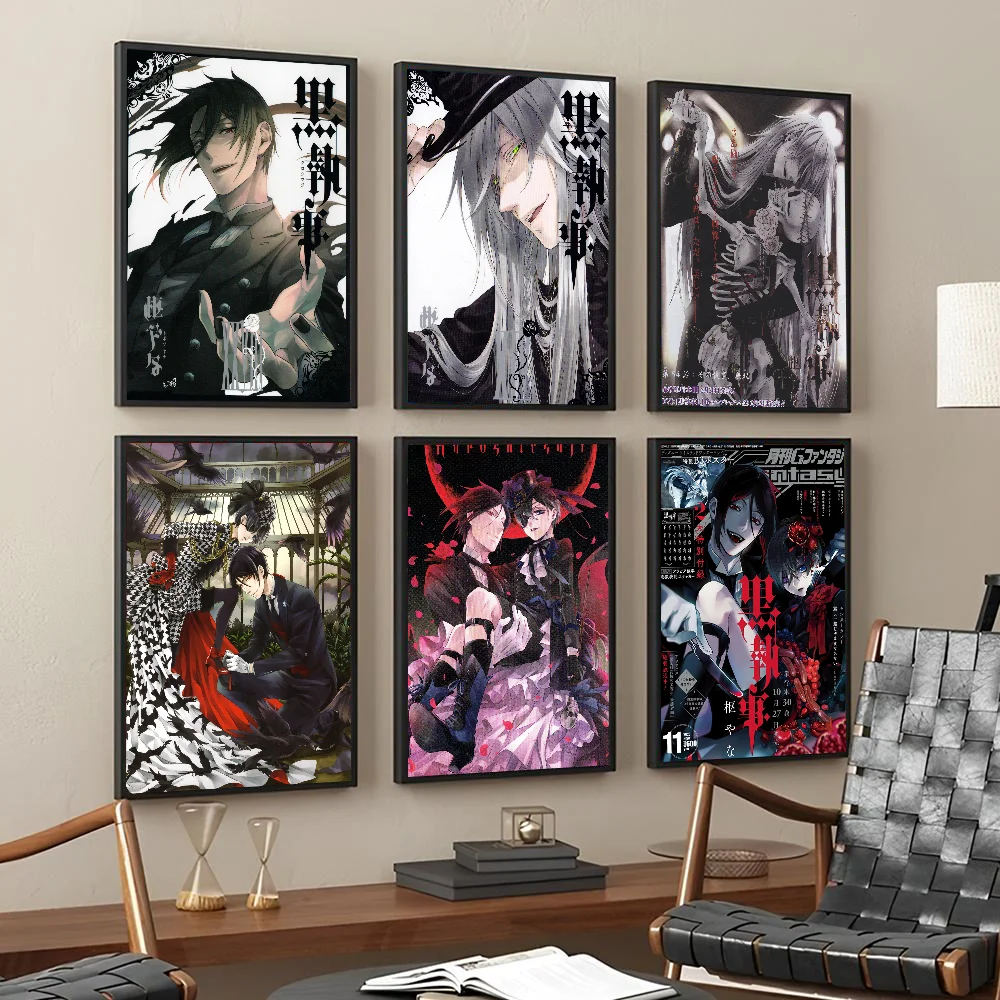 Anime Black Butler Posters Stickers Living Room Bedroom Entrance Cafe Wall Art Decoration Painting Room Home Decor